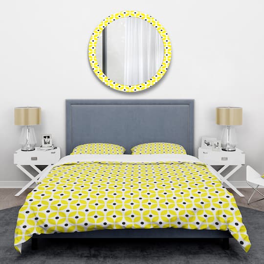 Designart 'Retro Geometric Design I' Mid-Century Duvet Cover Set